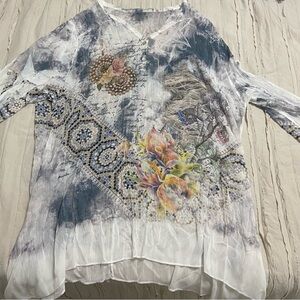 Floral Patterned Women's Top